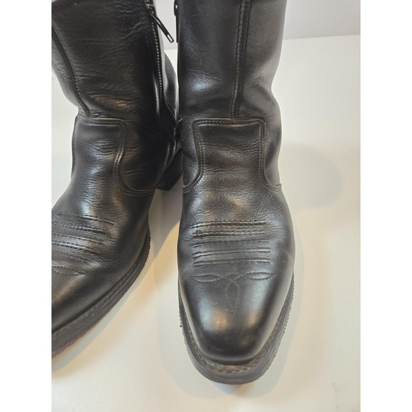 Double-H Boots Mens Size 11 3E Black Leather Dress Side Zipper Oil Resistant - Picture 2 of 9